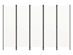 Tabique divisorio de 5 paneles, , 250 x 180 cm Blanco New