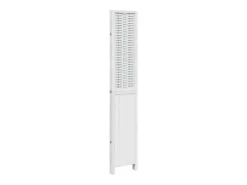 Sale Tabique divisorio de 4 paneles en madera maciza de paulownia blanca Blanco