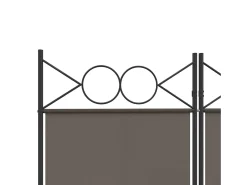 Outlet Tabique divisorio de 4 paneles Antracita 160x200 cm Tejido Gris