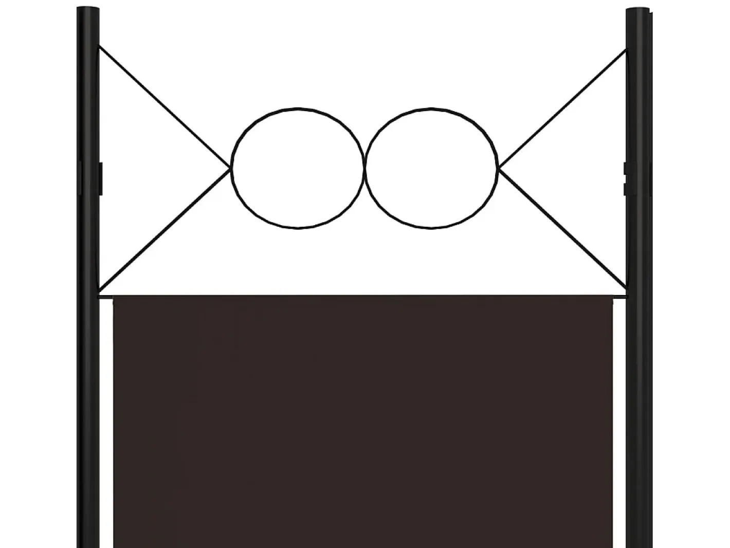 Biombo-Tabique divisorio de 3 paneles Marrón 120x180 cm Marru00f3n