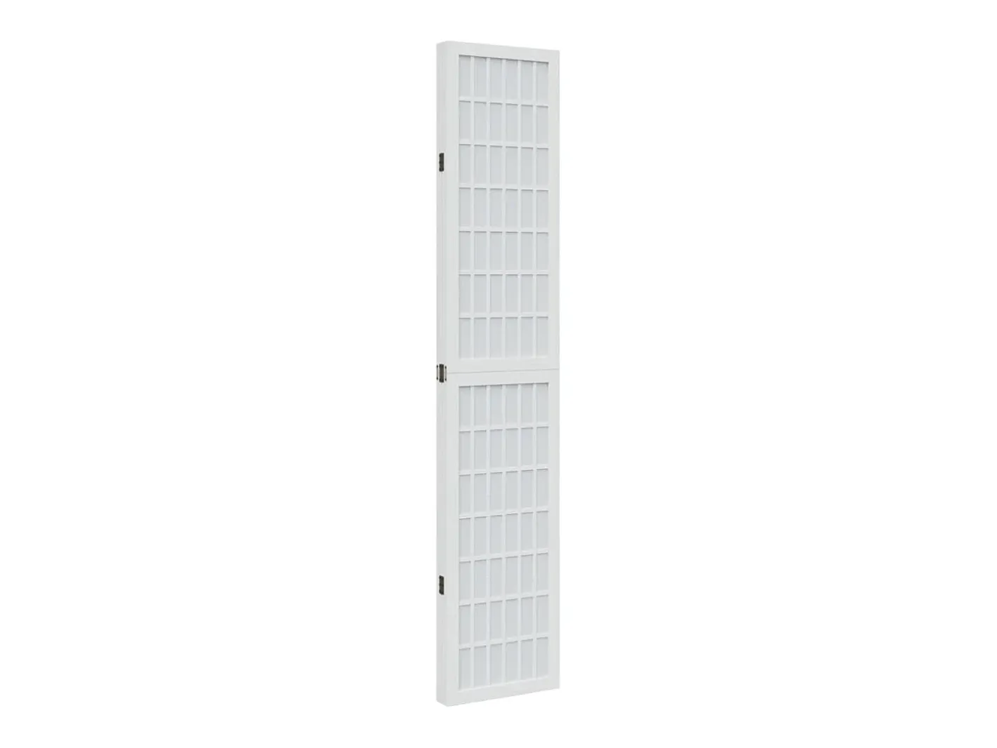Tabique divisorio de 4 paneles en madera maciza de paulownia blanca Blanco Best