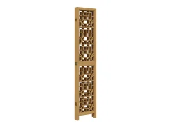 Hot Tabique divisorio de 6 paneles en madera maciza de paulownia marrón Marru00f3n