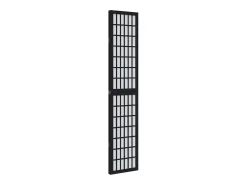 Hot Tabique divisorio de 3 paneles en madera maciza de paulownia negra Negro