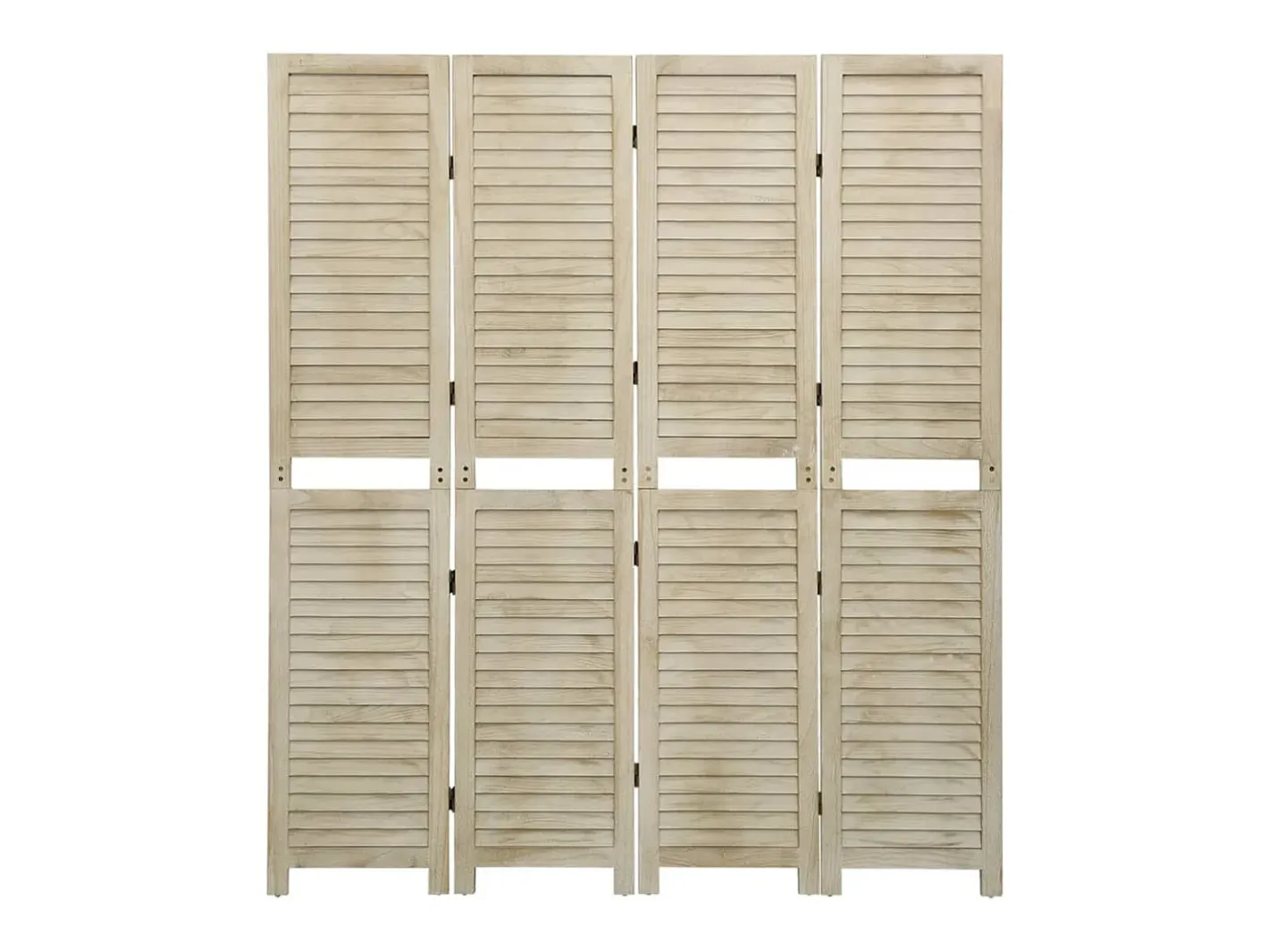 Hot Tabique divisorio de 4 paneles 140x165 cm madera de paulownia Marru00f3n