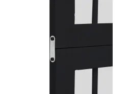 Tabique divisorio de 4 paneles en madera maciza de paulownia negra Negro Discount