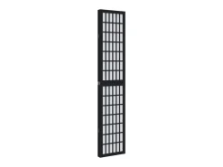 Tabique divisorio de 4 paneles en madera maciza de paulownia negra Negro Discount