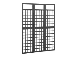 Tabique divisorio de 3 paneles Madera de pino 121x180 cm Negro Clearance