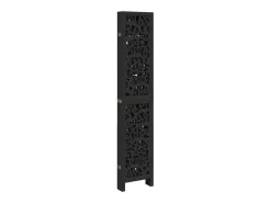 Sale Tabique divisorio de 6 paneles en madera maciza de paulownia negra Negro