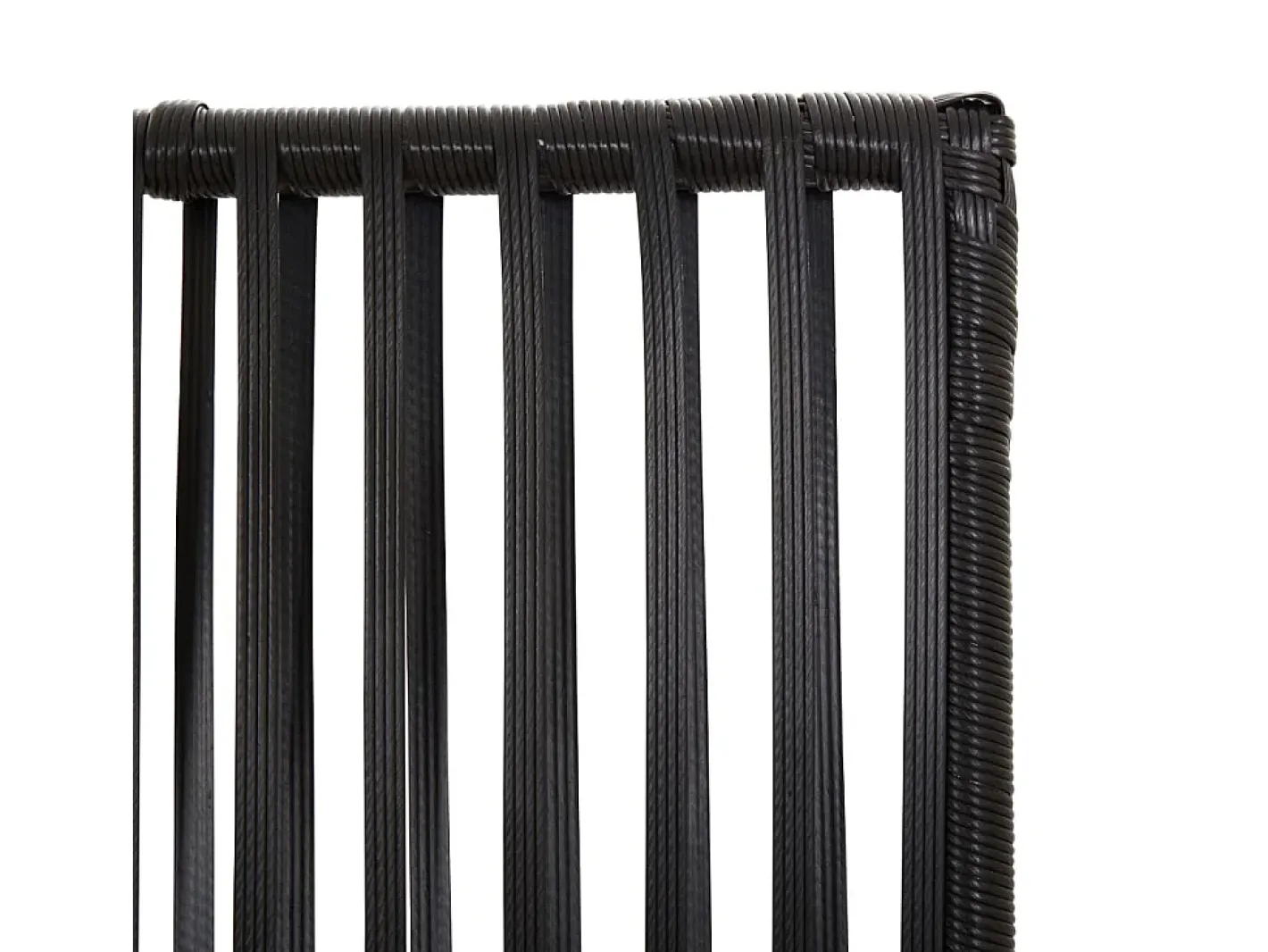 Tabique divisorio de 5 paneles de mimbre de resina negra Negro Online