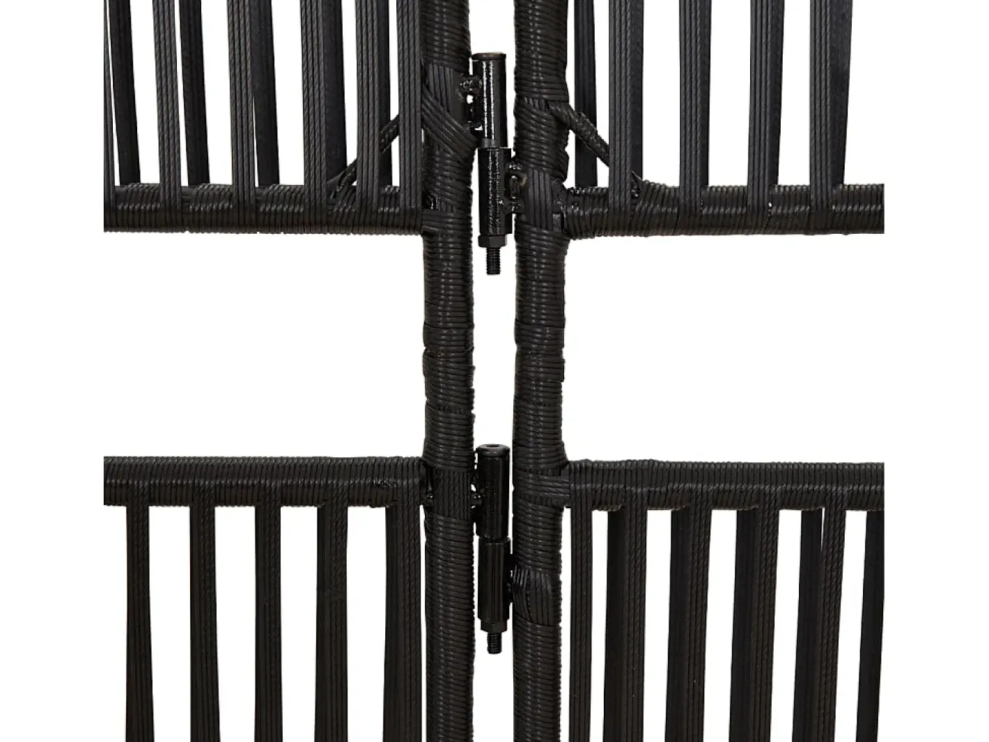 Tabique divisorio de 5 paneles de mimbre de resina negra Negro Online