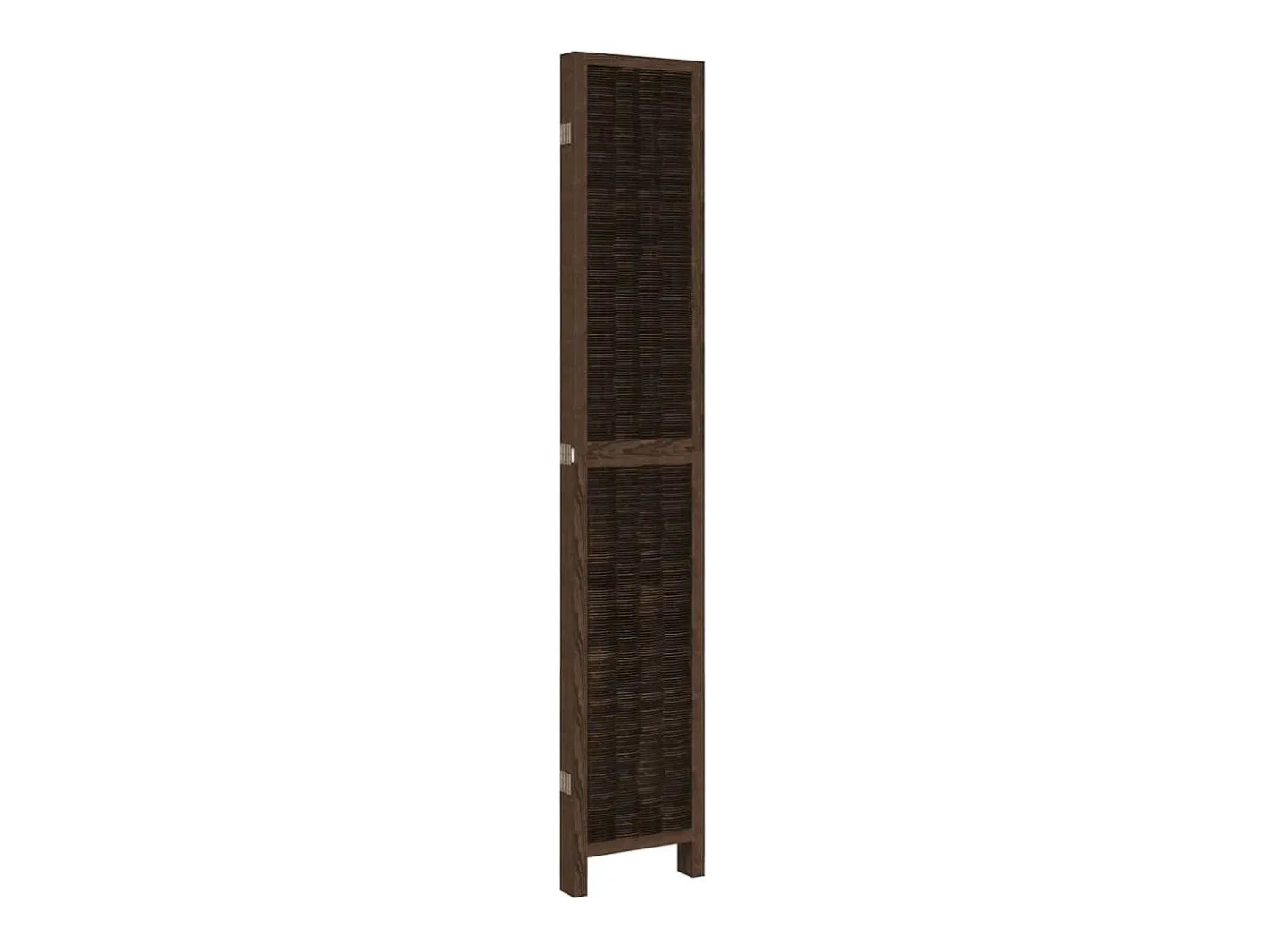 New Tabique divisorio de 5 paneles en marrón oscuro fabricado en paulownia maciza Marru00f3n