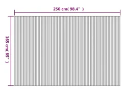 Tabique divisorio de bambú 250 x 165 cm Blanco Hot