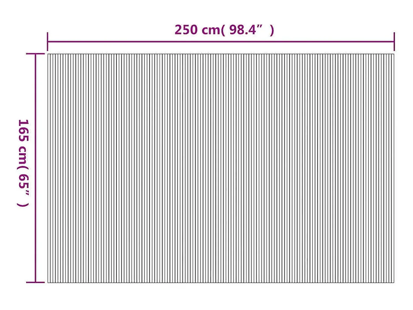 Tabique divisorio de bambú 250 x 165 cm Blanco Hot
