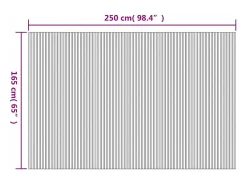 Tabique divisorio de bambú 250 x 165 cm Gris New
