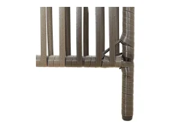 Biombo-Tabique divisorio de mimbre de resina de 6 paneles Gris