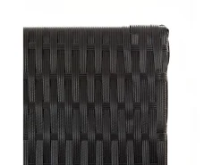 Sale Tabique divisorio de mimbre de resina negra de 6 paneles Negro