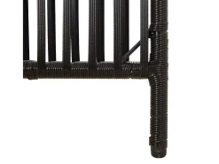Tabique divisorio de mimbre de resina negra de 6 paneles Negro Online