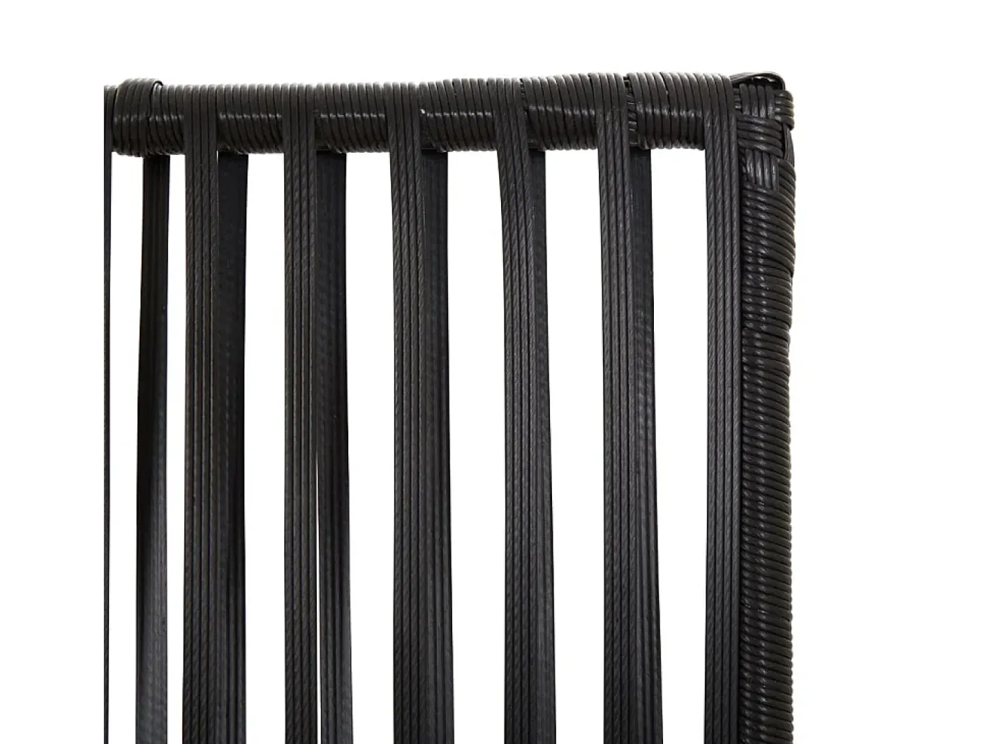 Tabique divisorio de mimbre de resina negra de 6 paneles Negro Online