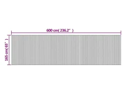 New Tabique divisorio marrón 165x600 cm bambú Marru00f3n