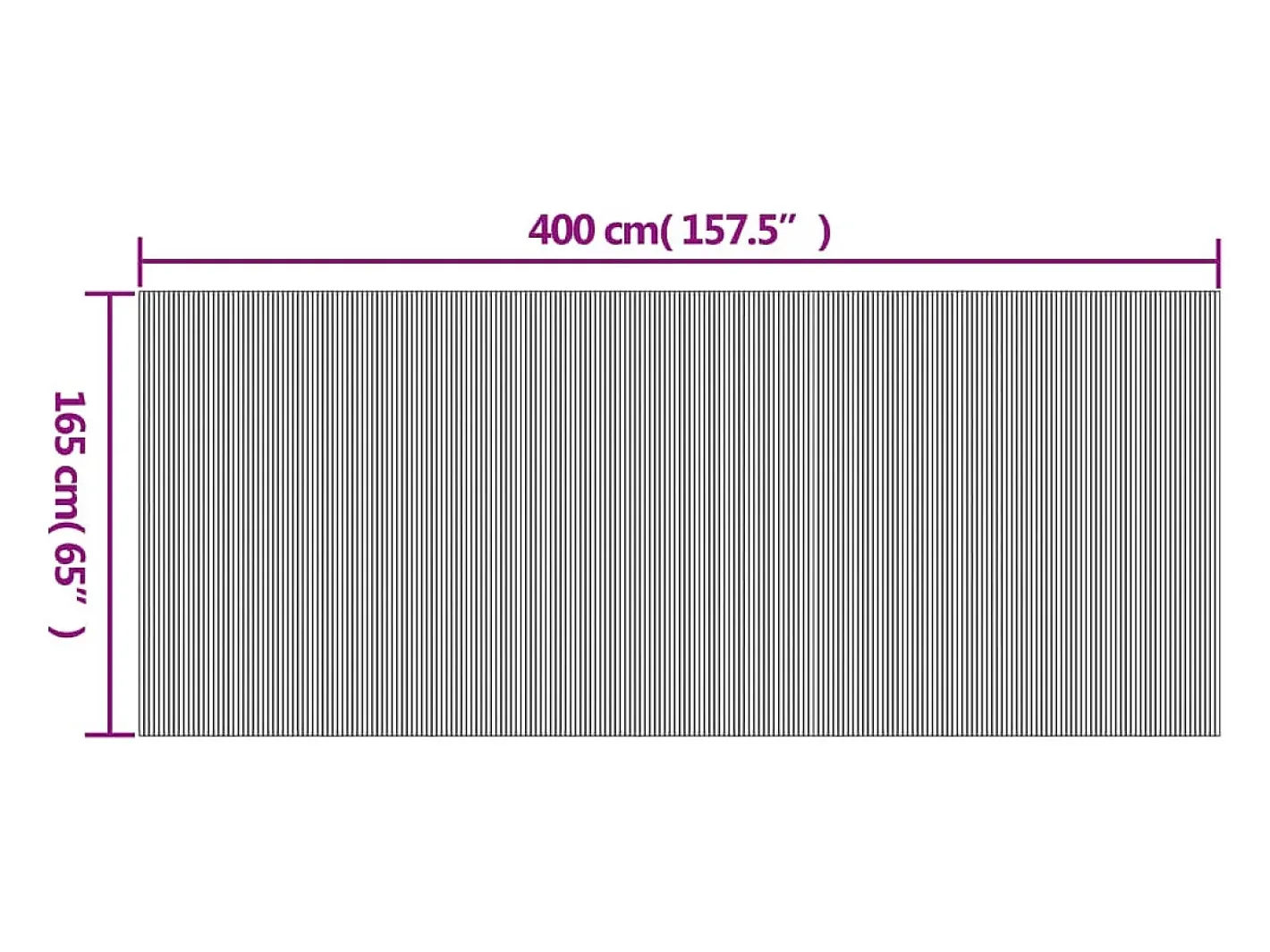 Tabique divisorio marrón 165x400 cm bambú Marru00f3n Hot
