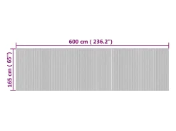 Biombo-Tabique divisorio natural 165x600 cm bambú Marru00f3n