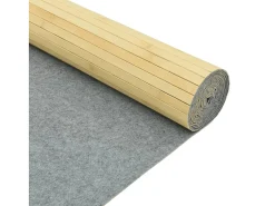 Biombo-Tabique divisorio natural claro 165x400 cm bambú Beige
