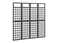 Tabique divisorio/celosía de 4 paneles de madera maciza de abeto Negro Clearance