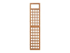 Biombo-Tabique divisorio/celosía de 3 paneles de madera maciza de abeto Marru00f3n