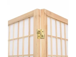 Biombo-Tabique plegable 3 paneles 120x170 cm Marru00f3n