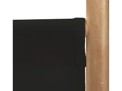 Best Tabique plegable 5 paneles 200 cm Bambú y lona Negro