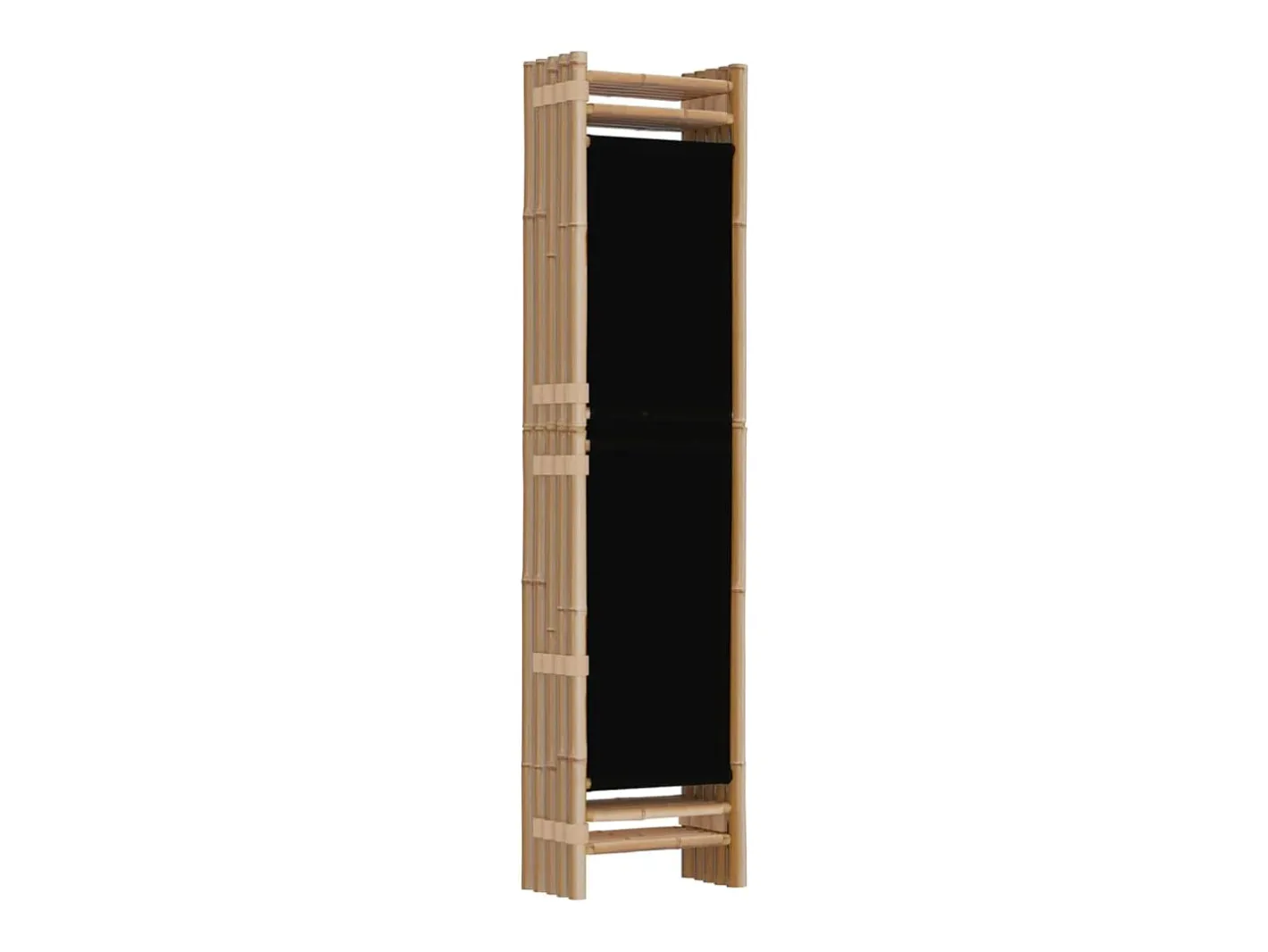 Best Tabique plegable 5 paneles 200 cm Bambú y lona Negro