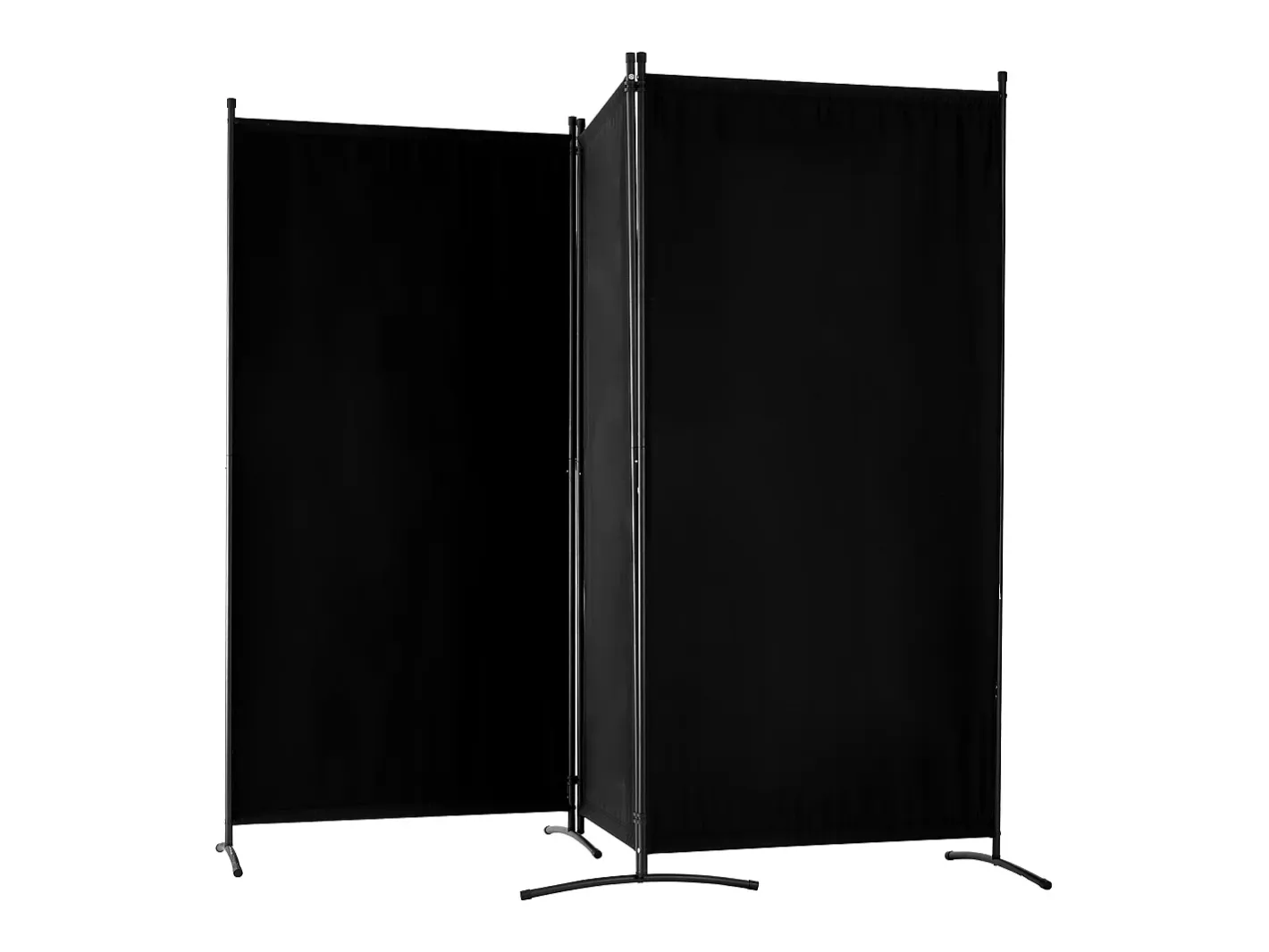 Tabique SucceBuy Biombo, Biombo Plegable de 3 Paneles, Separador Portátil, Color Negro