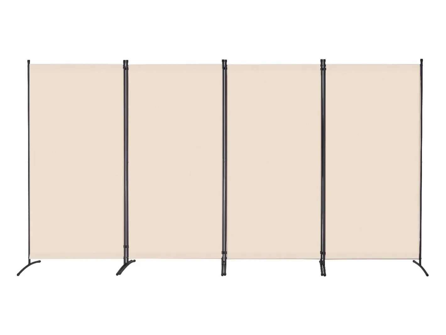 Biombo-Tabique SucceBuy Biombo de 4 Paneles, Biombo Plegable, Separador Portátil, Separador Independiente para Oficina, Dormitorio y Estudio, Beige