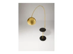 Lámpara De Pie-Tableau - Lámpara de pie LED de latón bruñido, 1 casquillo E27 máx. 60 W, 192 cm de altura, regulable en altura 180° - Perenz Dorado
