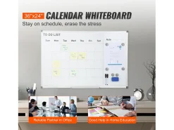 New Tablero Magnético SucceBuy, Limpiable a Seco, 91 x 61 cm, Montaje Mural para Uso en la Oficina Blanco