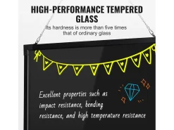 Tablero de Escritura de Mensajes a LED SucceBuy 59,8 x 79,8 cm Tablero Borrable Iluminado Negro Sale