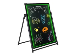 Tablero de Escritura de Mensajes a LED SucceBuy 59,8 x 79,8 cm Tablero Borrable Iluminado Negro Sale