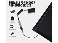 Best Tablero de Escritura de Mensajes a LED SucceBuy 40,5 x 60,5 cm, con Marcadores y Teléfono Negro
