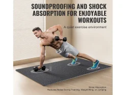 Outlet Tapete Entrelazado SucceBuy de 1.4 cm de Grosor para Gimnasio, 25 Piezas, Superficie de Goma, Blanco y Negro