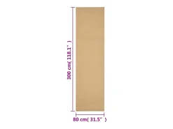 Online Tapiz de sisal natural 80x300 cm Marru00f3n