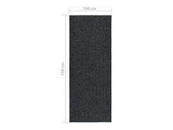Tapiz 100x250 cm Antracita Gris Hot
