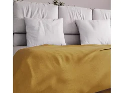 Outlet Soleil d'ocre Tartan, Manta ADELE 140X200 cm Amarillo