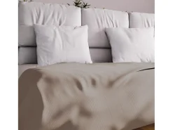 Soleil d'ocre Ropa De Casa-Tartan, Manta 140X200 cm ADELE taupe Topo
