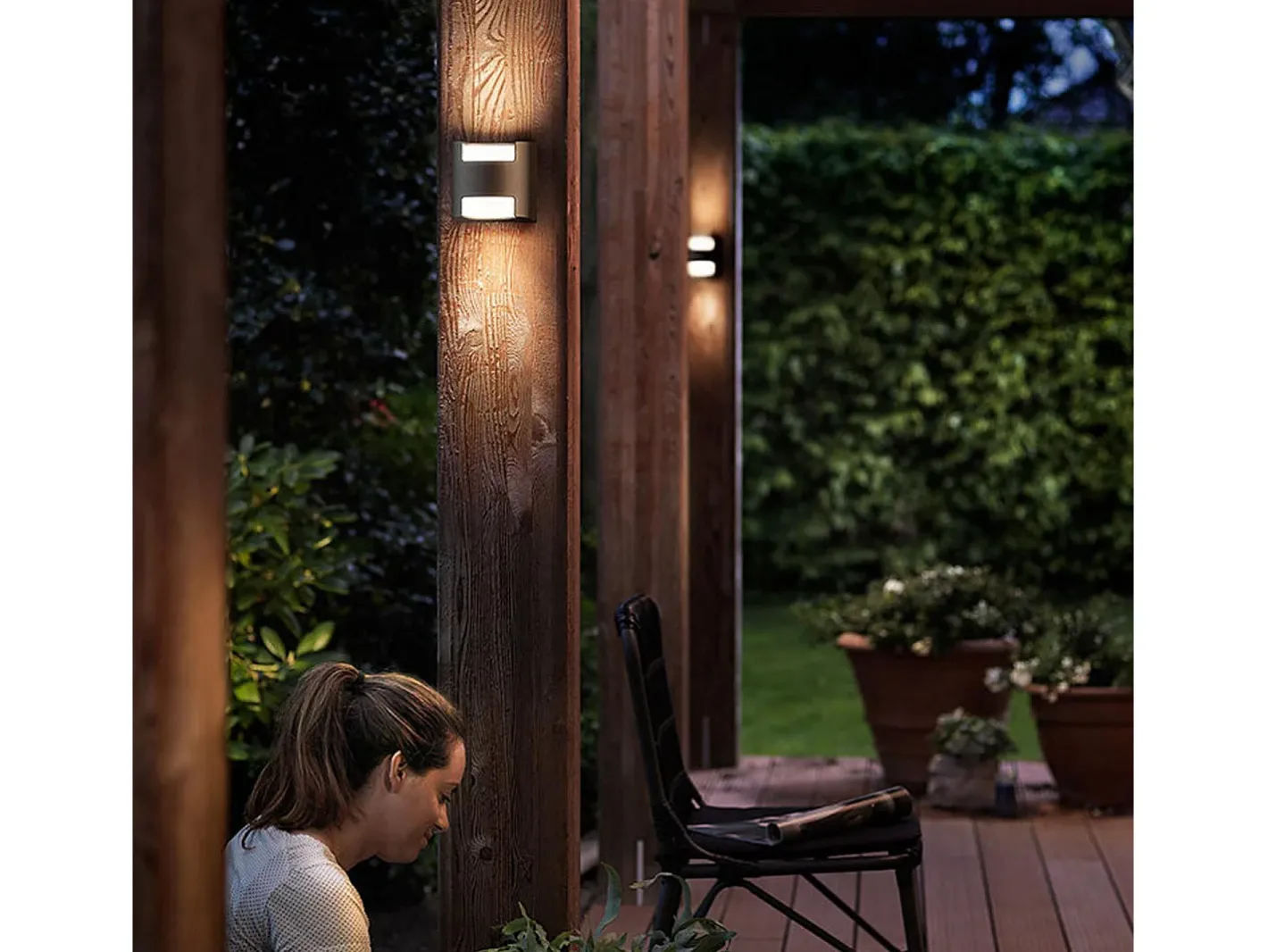 Ledkia Aplique Para Pared-TechBrey Aplique LED PHILIPS Grass 2x4.5 W Gris