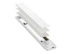 Ledkia Guirnalda Luminosa-TechBrey Barra LED 25cm con Sensor de Movimiento y Bateria Recargable USB C Transparente