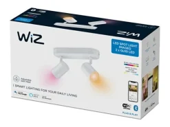 Best Ledkia TechBrey Lámpara de Techo LED Regulable RGB Smart WiFi+Bluetooth 4.9W Dos Focos WiZ Imageo Blanco