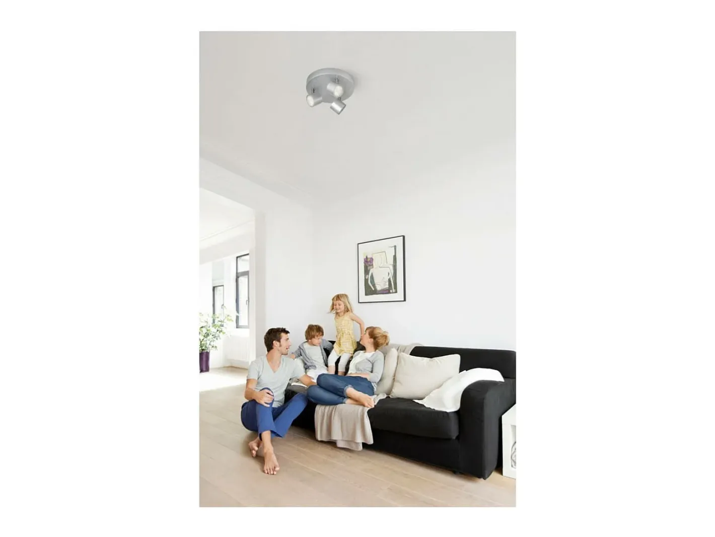 Ledkia TechBrey Lámpara de Techo LED Regulable 3 Focos 3x4.5W PHILIPS Star Transparente Outlet