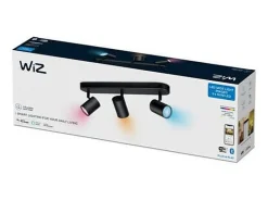 Ledkia Plafón-TechBrey Lámpara de Techo LED Regulable RGB Smart WiFi+Bluetooth 4.9W Tres Focos WiZ Imageo Negro