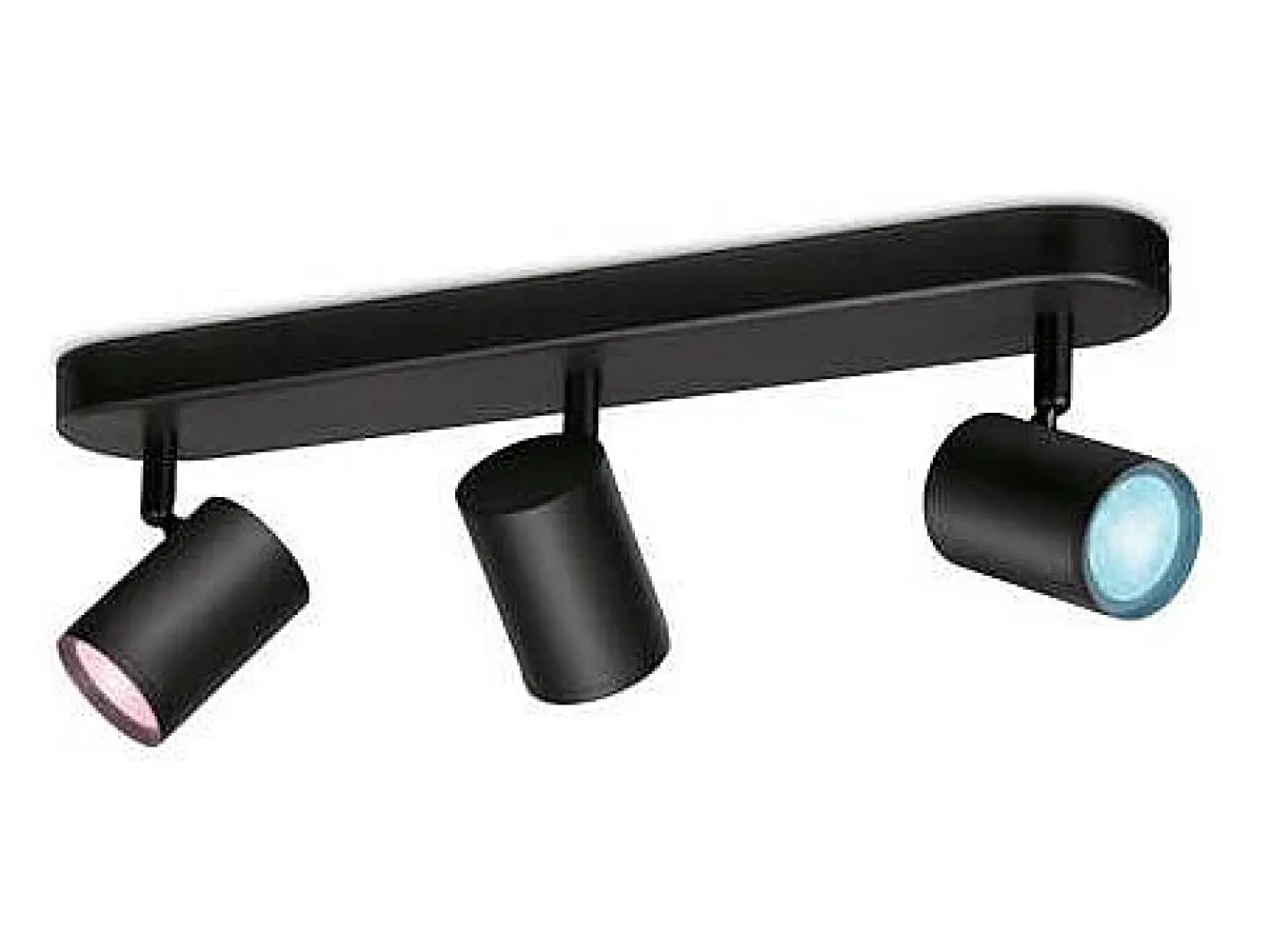 Ledkia Plafón-TechBrey Lámpara de Techo LED Regulable RGB Smart WiFi+Bluetooth 4.9W Tres Focos WiZ Imageo Negro
