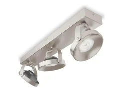 Ledkia TechBrey Lámpara de Techo LED Regulable 3 Focos PHILIPS Spur 3x4.5W Transparente